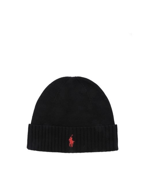 Cappello di lana con logo nero POLO RALPH LAUREN | 710 886137001